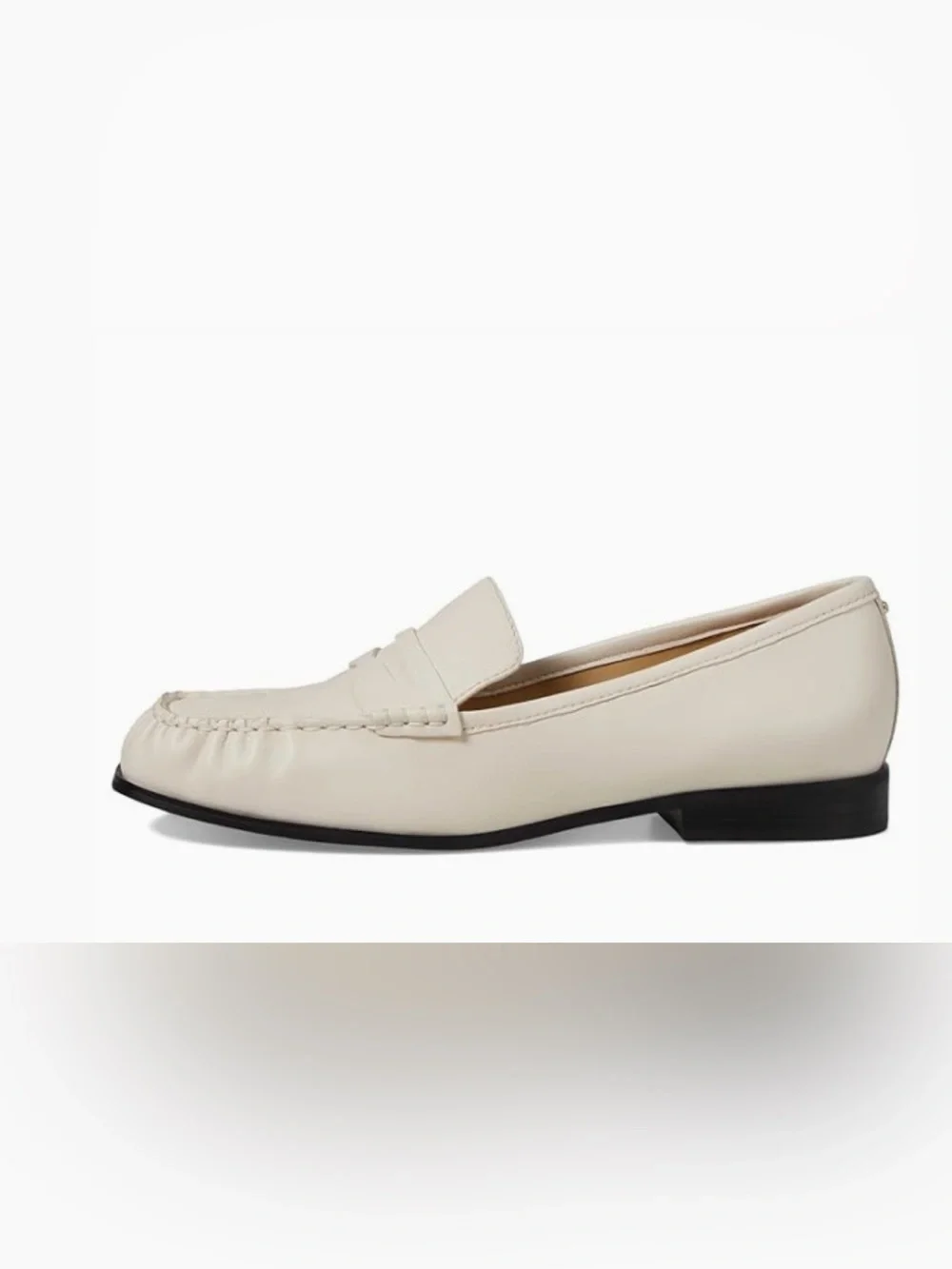 Michael Kors Cream and White Leather Slip-On Loafers